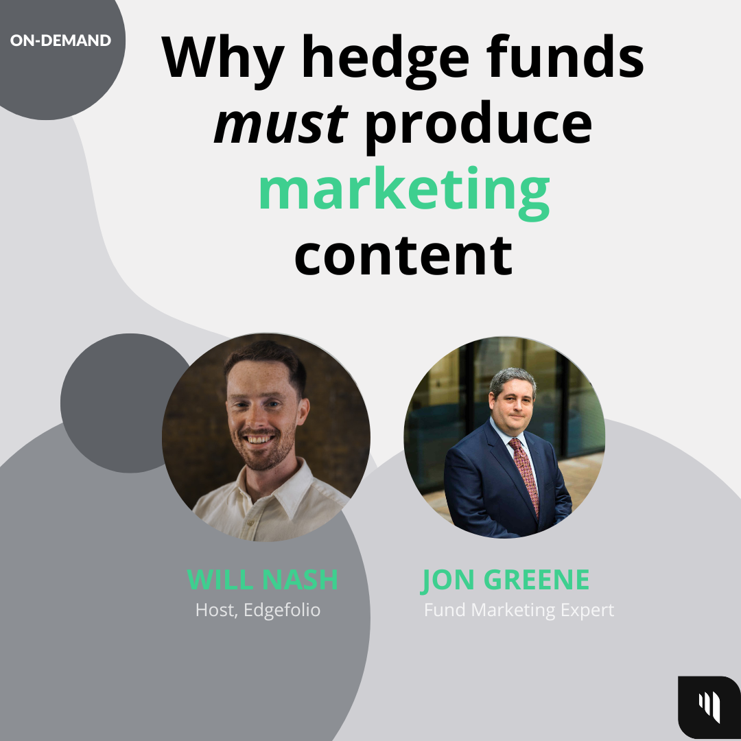 Hedge funds marketing content