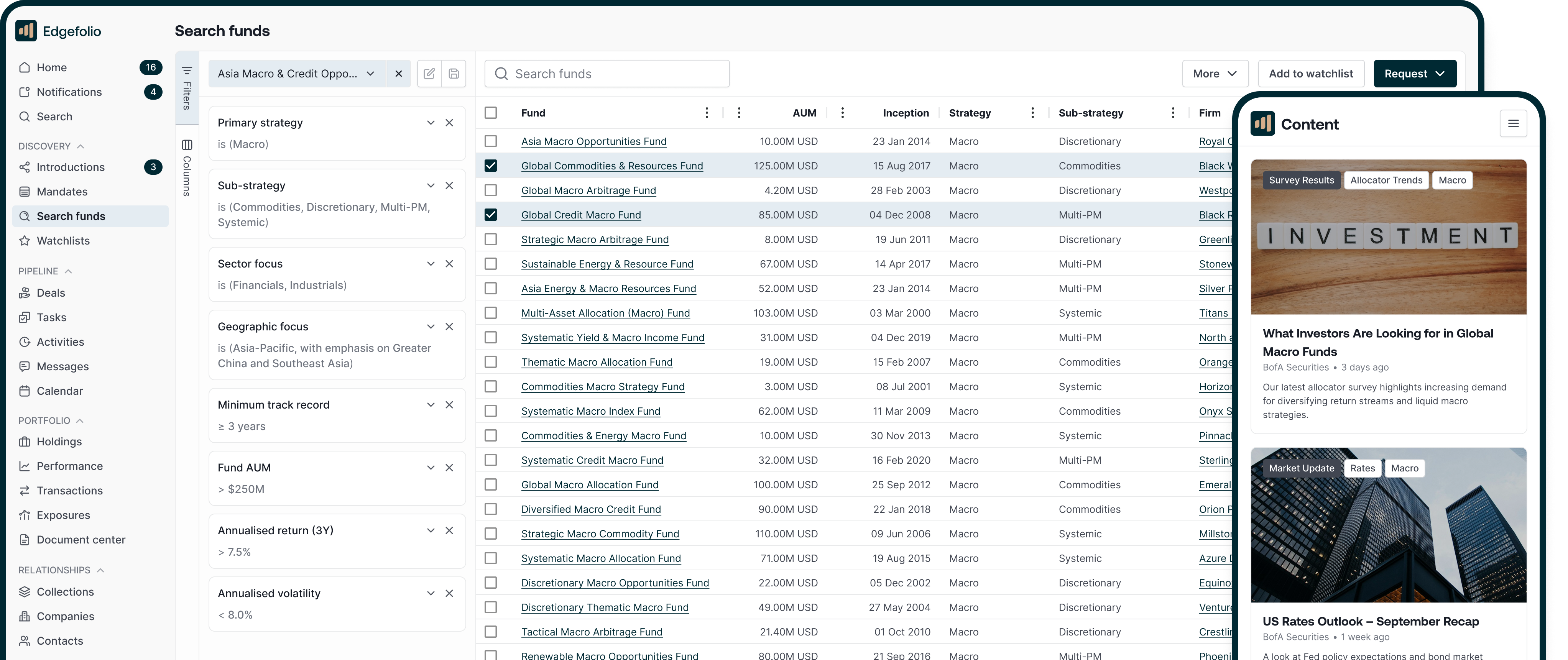 Connecting the hedge fund industry